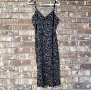 New York & Company Dresses - NY&CO Navy Gold Floral A line Dress size 12 New York & Company Dresses - NY&CO Navy Gold Floral A line Dress size 12